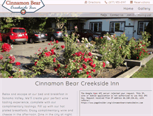 Tablet Screenshot of cinnamonbearcreeksideinn.com